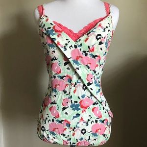 Under Skies Gabriel Floral Print Cross-Front Top